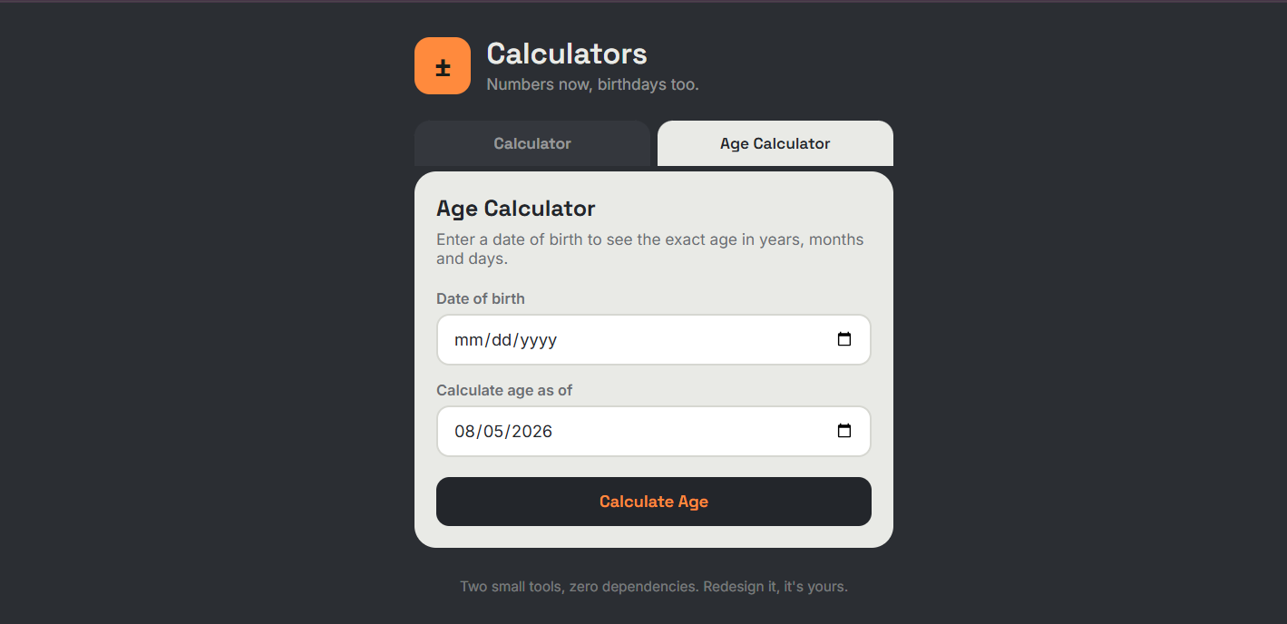 Age calculator project